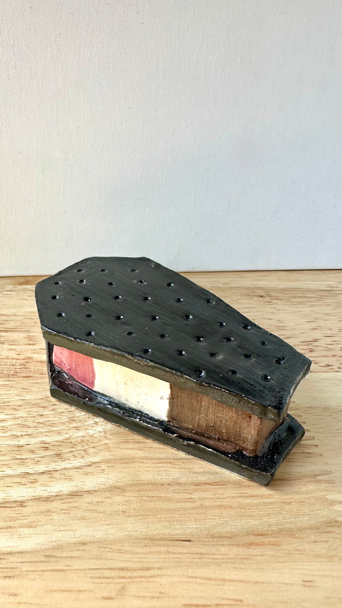 Ice Cream Sandwich Coffin Lidded Trinket Dish
