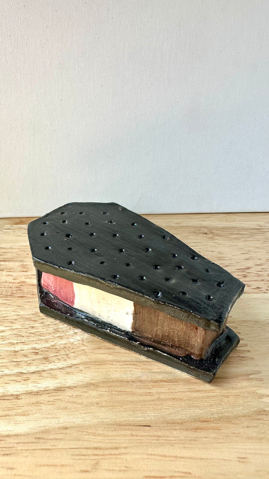 Ice Cream Sandwich Coffin Lidded Trinket Dish