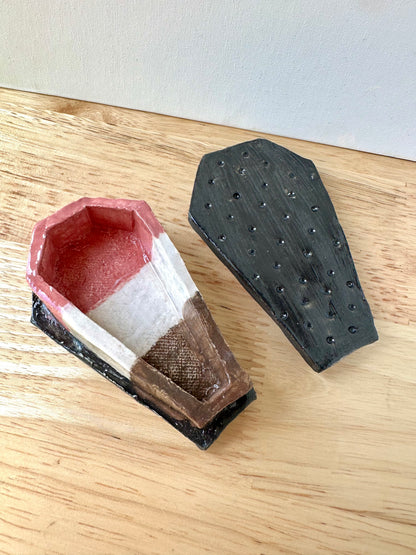 Ice Cream Sandwich Coffin Lidded Trinket Dish