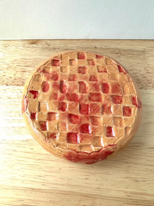 Cherry Pie Lidded Trinket Dish