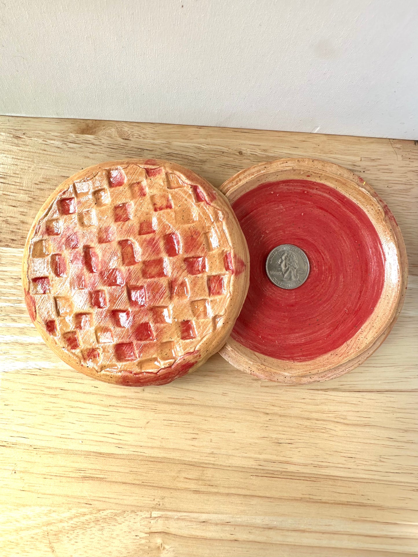 Cherry Pie Lidded Trinket Dish